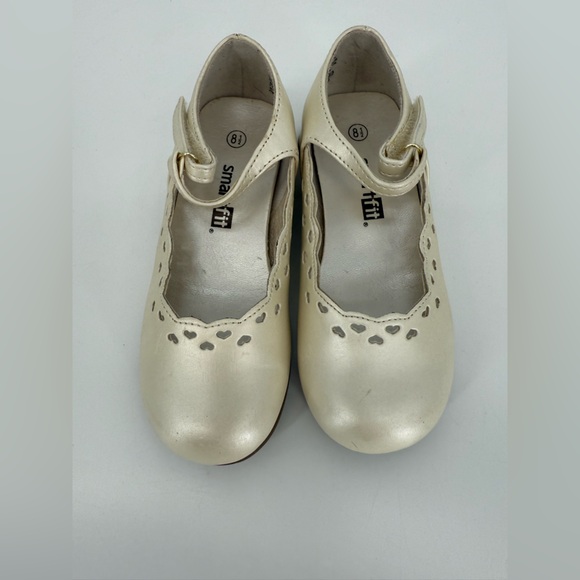 SmartFit Cream Kids Dress Shoes - Picture 2 of 5